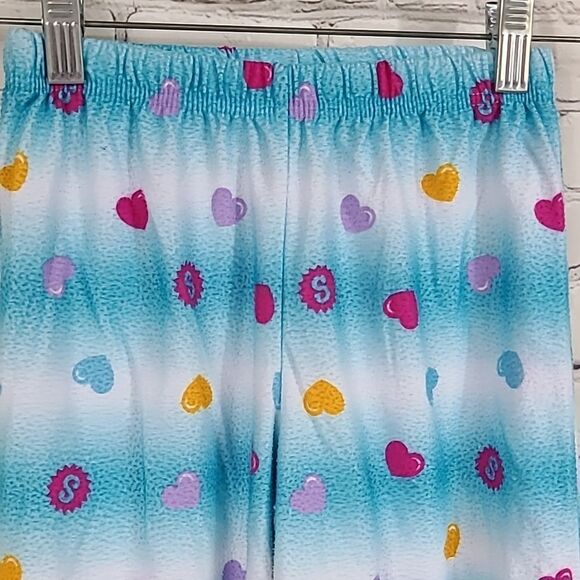 Shopkins Girls M 7/8 Blue Rainbow Color Me Happy Pajamas Two-piece PJ Sleep Set - Picture 6 of 7